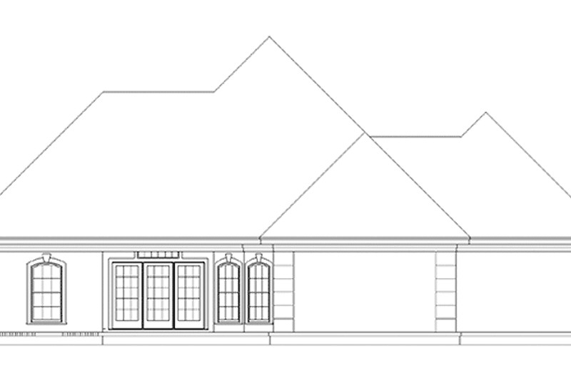 Home Plan - Exterior - Rear Elevation for Country House Plan #45-513 - 3 bed, 2.5 bath