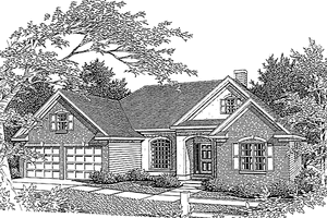 House Plan Design - Mediterranean Exterior - Front Elevation Plan #10-282