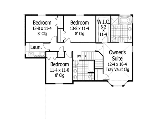Home Plan - Traditional Floor Plan - Upper Floor Plan #51-1095