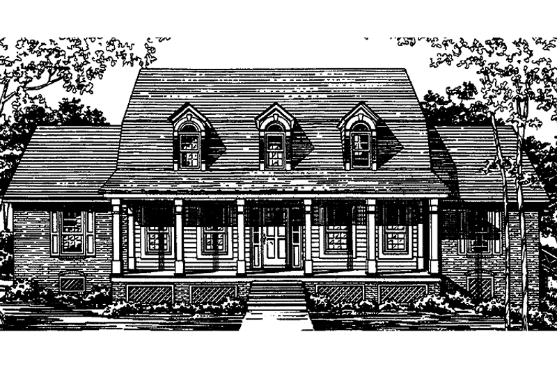 Dream House Plan - Exterior - Front Elevation 3 for Country House Plan #30-266 - 4 bed, 4 bath