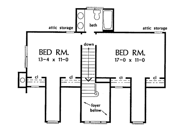 Architectural House Design - Country Floor Plan - Upper Floor Plan #929-200