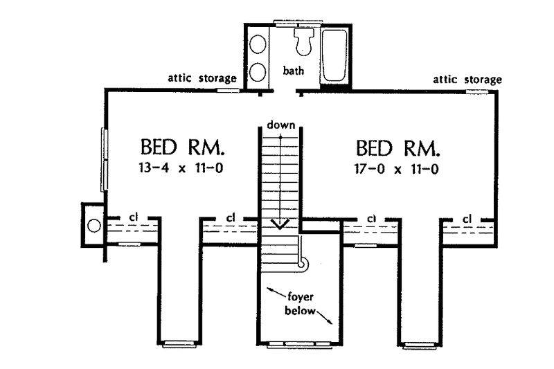 Home Plan - Floor Plan - Upper Floor for Country House Plan #929-200 - 3 bed, 2.5 bath
