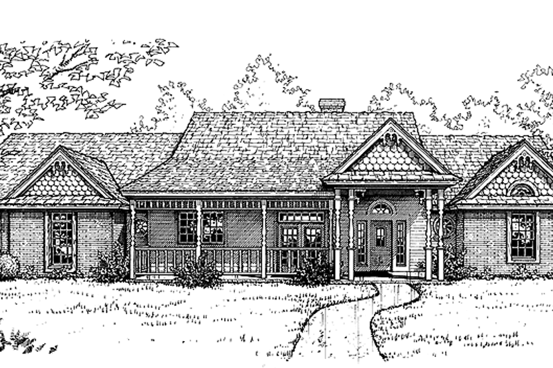 Dream House Plan - Victorian Exterior - Front Elevation Plan #310-1113