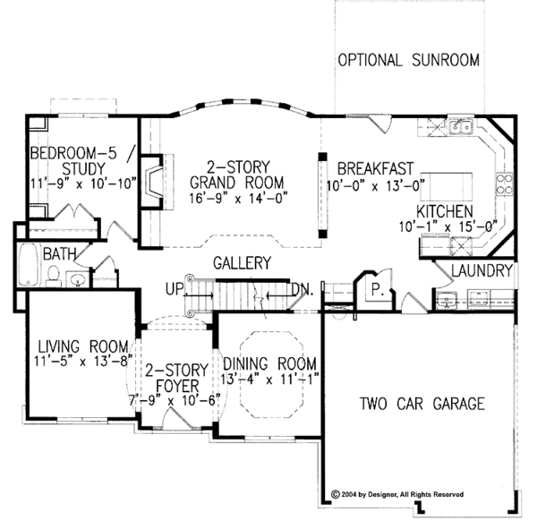 Architectural House Design - Traditional Floor Plan - Main Floor Plan #54-229