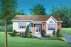 Ranch Exterior - Front Elevation Plan #25-1024