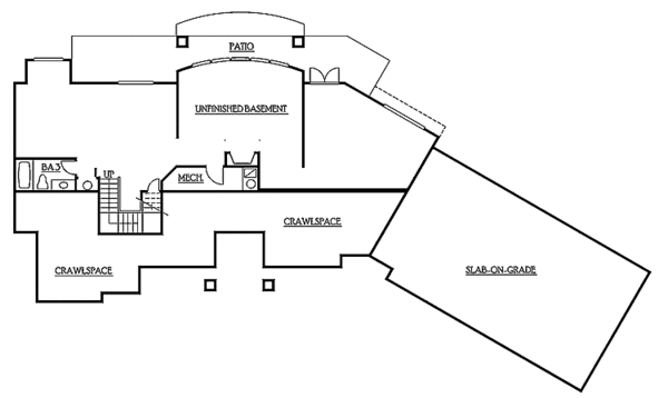 Dream House Plan - Craftsman Floor Plan - Lower Floor Plan #132-338