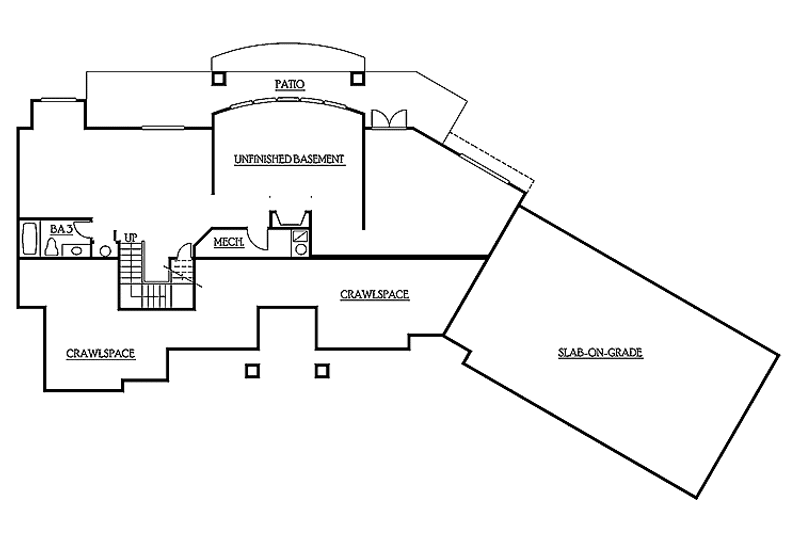 Home Plan - Floor Plan - Lower Floor for Craftsman House Plan #132-338 - 2 bed, 3.5 bath