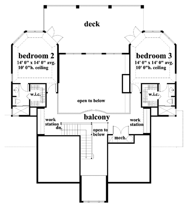 Craftsman Floor Plan - Upper Floor Plan #930-138