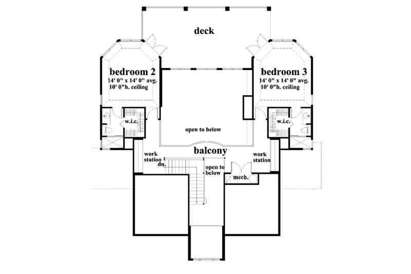 Architectural House Design - Floor Plan - Upper Floor for Craftsman House Plan #930-138 - 3 bed, 3.5 bath