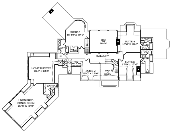 Dream House Plan - European Floor Plan - Upper Floor Plan #453-471