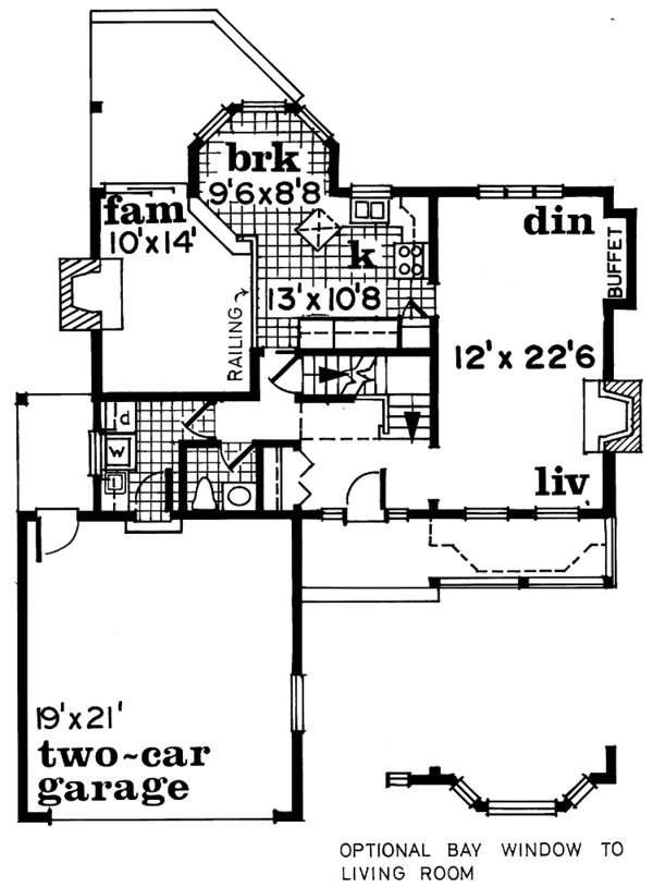 House Blueprint - Victorian Floor Plan - Main Floor Plan #47-984