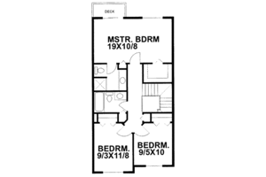 Floor Plan - Upper Floor for Traditional House Plan #303-457 - 3 bed, 2.5 bath