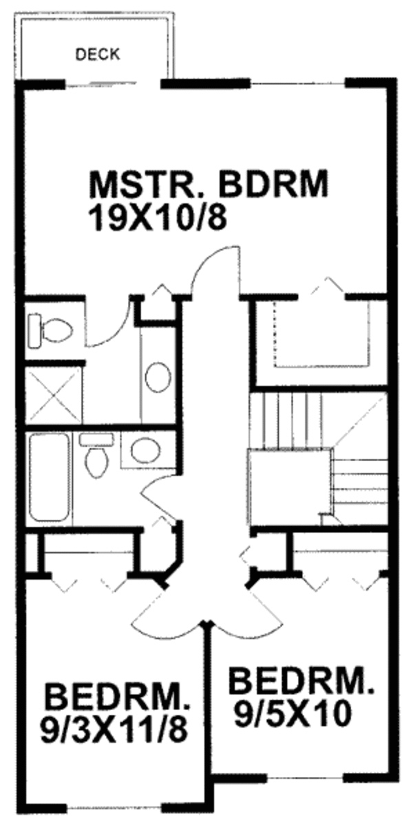 Traditional Floor Plan - Upper Floor Plan #303-457