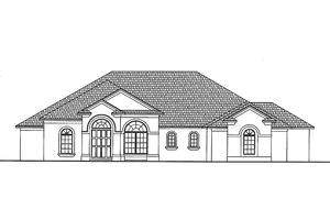 Home Plan - Mediterranean Exterior - Front Elevation Plan #999-134
