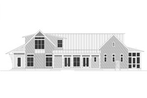 Exterior - Rear Elevation for Beach House Plan #443-19 - 4 bed, 4.5 bath