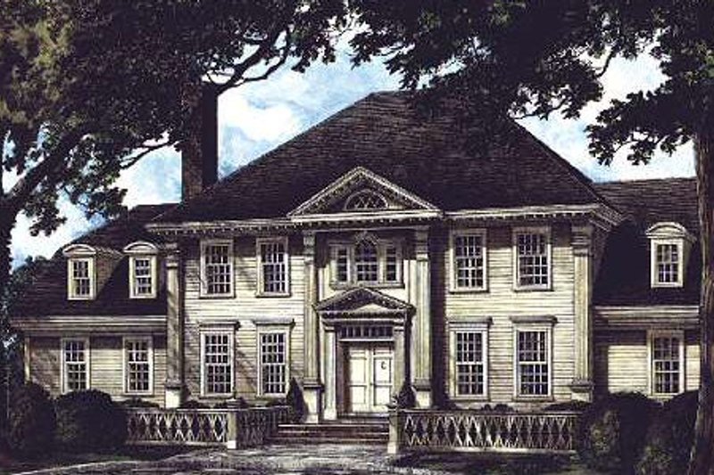 Dream House Plan - Exterior - Other Elevation for Colonial House Plan #137-112 - 4 bed, 4 bath