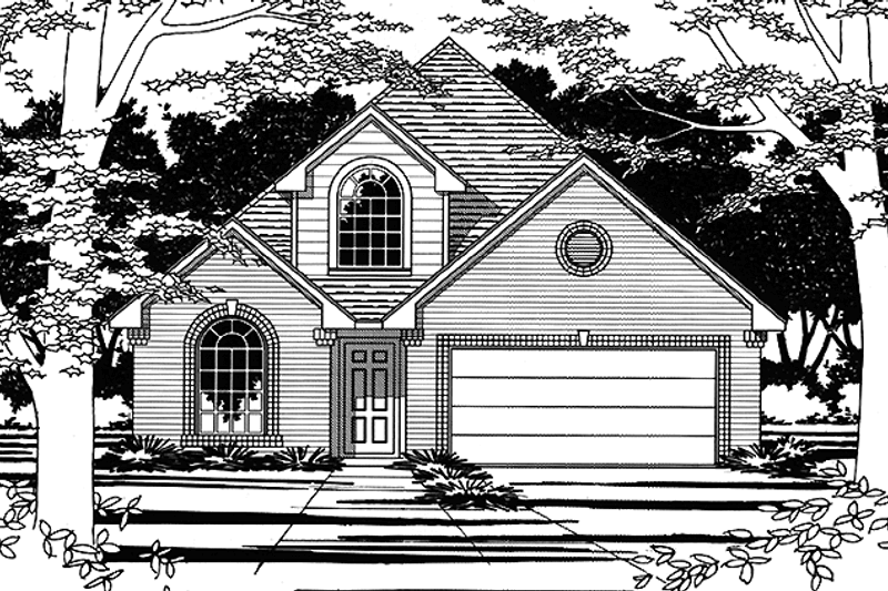 Architectural House Design - Traditional Exterior - Front Elevation Plan #472-391