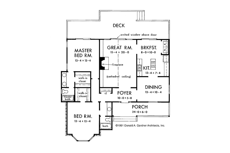 Home Plan - Floor Plan - Main Floor for Country House Plan #929-129 - 2 bed, 2 bath