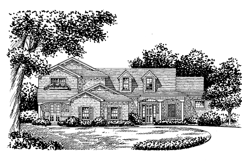 Architectural House Design - Country Exterior - Front Elevation Plan #417-741