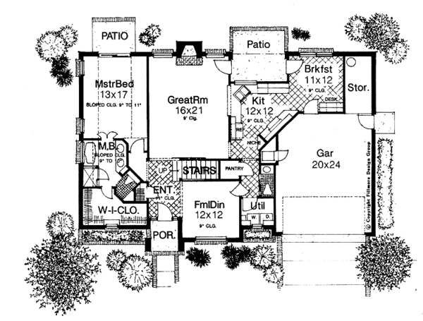 Home Plan - Traditional Floor Plan - Main Floor Plan #310-1101