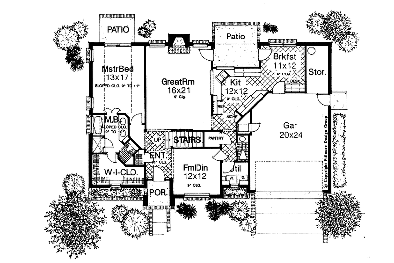 Home Plan - Floor Plan - Main Floor for Traditional House Plan #310-1101 - 4 bed, 2.5 bath