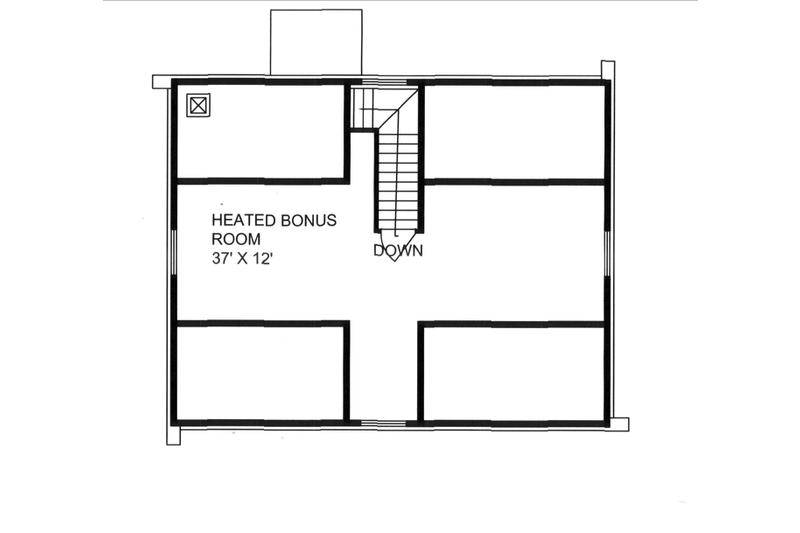 Home Plan - Floor Plan - Upper Floor for Log House Plan #117-824 - 2 bed, 2 bath