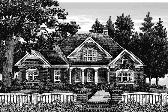 Exterior - Front Elevation 4 for Country House Plan #927-372 - 4 bed, 3.5 bath