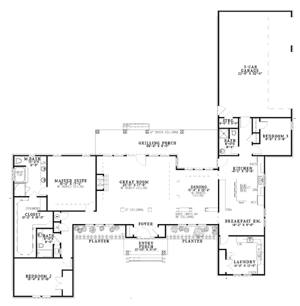 Home Plan - Contemporary Floor Plan - Main Floor Plan #17-2843