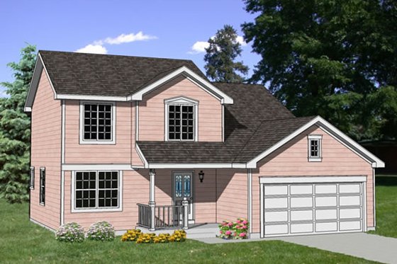 Exterior - Front Elevation for Traditional House Plan #116-180 - 4 bed, 3 bath