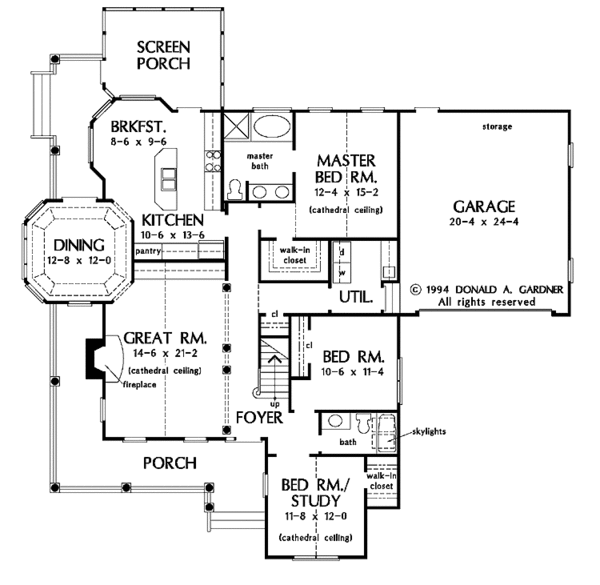 Home Plan - Country Floor Plan - Main Floor Plan #929-242