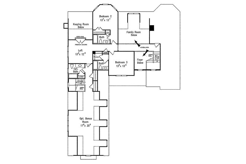 Home Plan - Floor Plan - Upper Floor for Traditional House Plan #927-347 - 4 bed, 4 bath