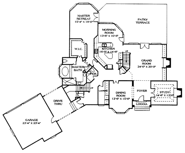 Home Plan - Country Floor Plan - Main Floor Plan #453-179