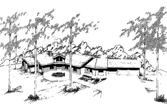 Exterior - Front Elevation 3 for Contemporary House Plan #60-971 - 3 bed, 3 bath