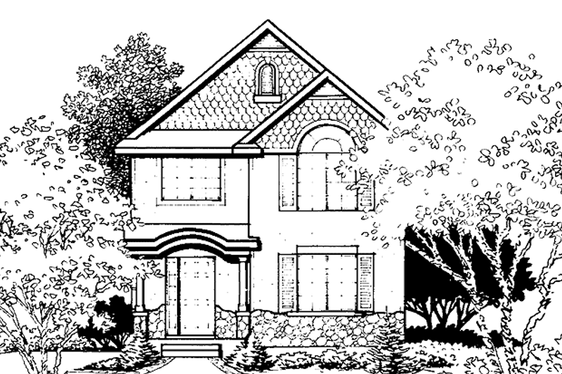 House Blueprint - Cottage Exterior - Front Elevation Plan #308-246