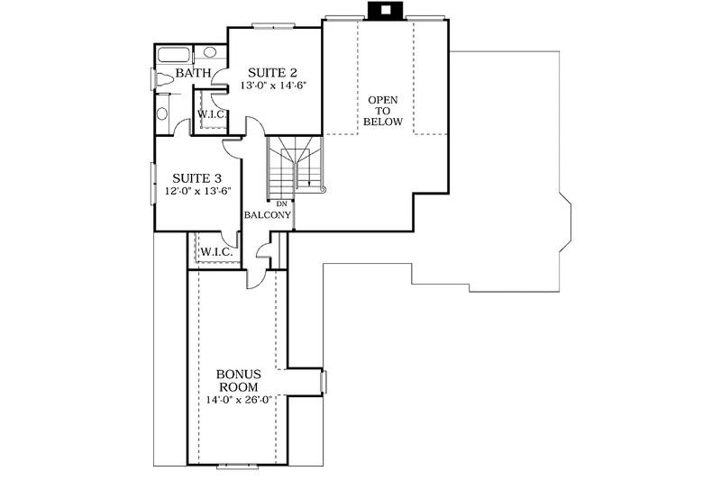House Plan Design - Floor Plan - Upper Floor for Traditional House Plan #453-98 - 3 bed, 2.5 bath