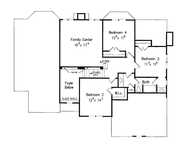 House Plan Design - Country Floor Plan - Upper Floor Plan #927-878