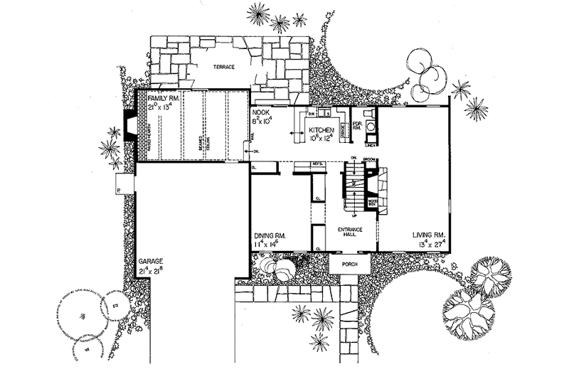 Dream House Plan - Floor Plan - Main Floor for Colonial House Plan #72-668 - 4 bed, 2.5 bath