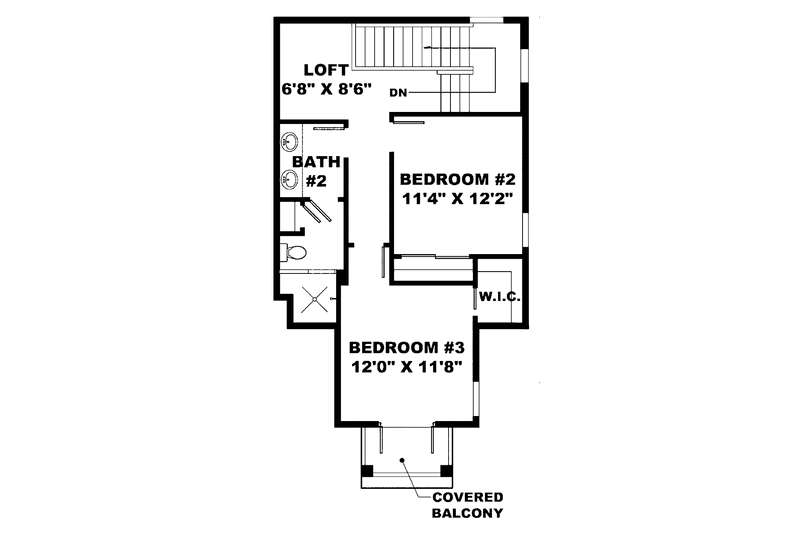 House Plan Design - Floor Plan - Upper Floor for Mediterranean House Plan #1017-90 - 3 bed, 2.5 bath