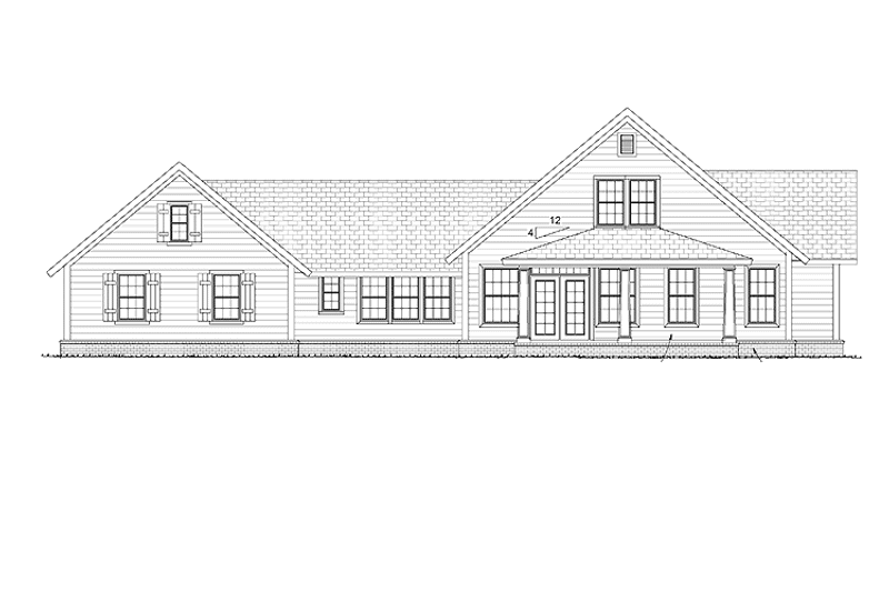 Dream House Plan - Exterior - Rear Elevation for Craftsman House Plan #513-2120 - 3 bed, 3.5 bath