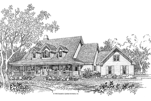 Country Exterior - Front Elevation Plan #929-185