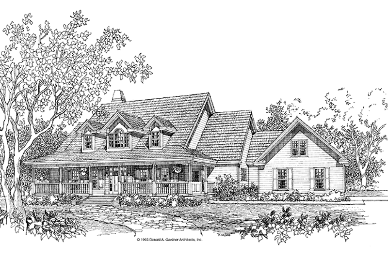 Country Style House Plan - 4 Beds 2.5 Baths 3037 Sq/Ft Plan #929-185
