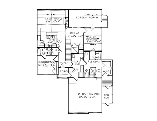 Dream House Plan - Farmhouse Floor Plan - Main Floor Plan #54-440