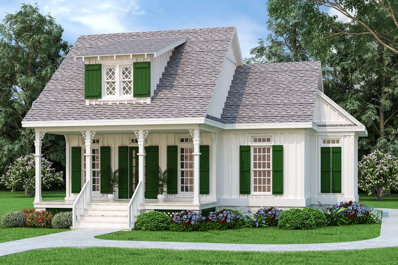 House Blueprint - Craftsman Exterior - Front Elevation Plan #45-588