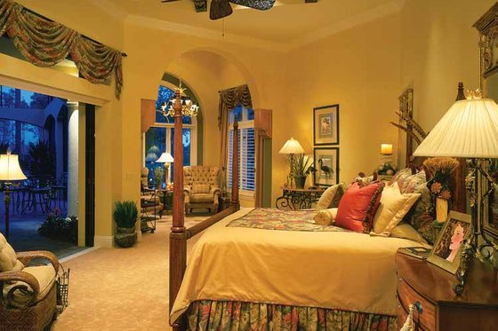 Interior - Master Bedroom for Mediterranean House Plan #930-34 - 4 bed, 4.5 bath