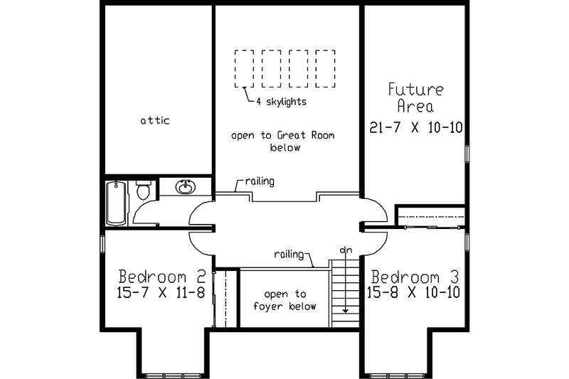 Dream House Plan - Floor Plan - Upper Floor for Country House Plan #965-3 - 3 bed, 2.5 bath