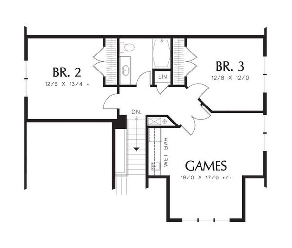 Home Plan - European Floor Plan - Upper Floor Plan #48-531