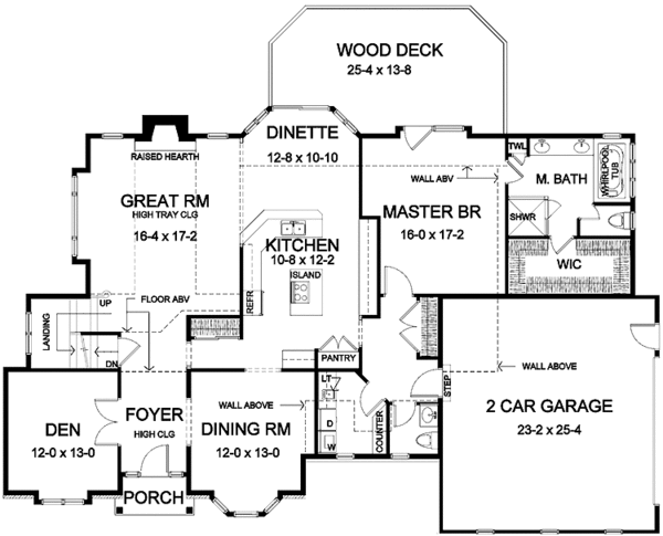 Home Plan - Traditional Floor Plan - Main Floor Plan #328-423