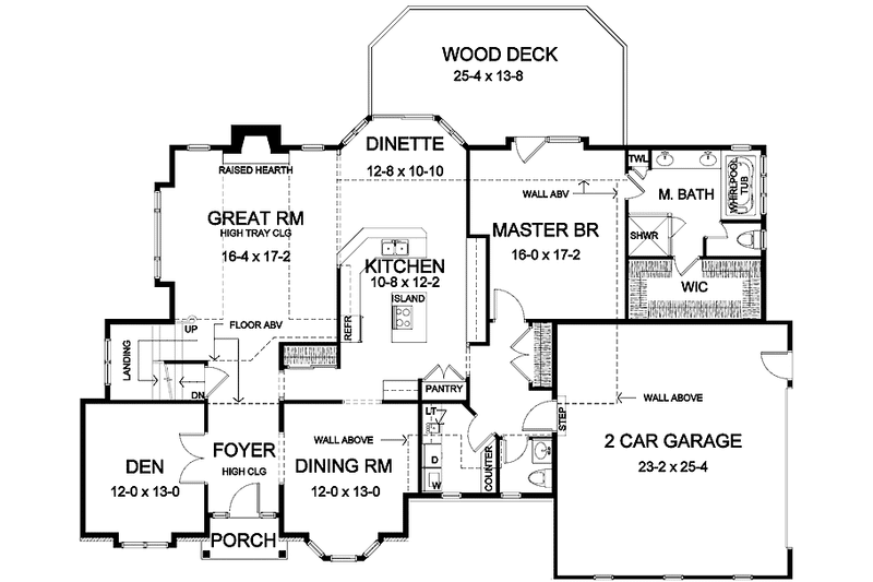 Dream House Plan - Floor Plan - Main Floor for Traditional House Plan #328-423 - 4 bed, 2.5 bath