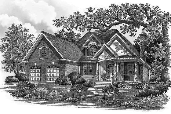 Exterior - Front Elevation 3 for Traditional House Plan #929-768 - 3 bed, 2 bath