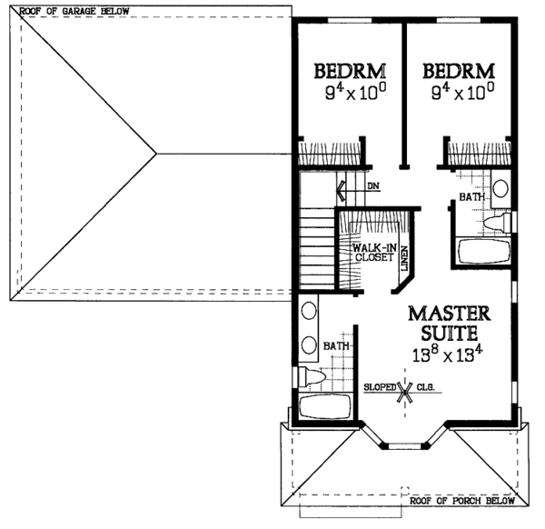 Dream House Plan - Country Floor Plan - Upper Floor Plan #72-1111